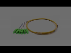 SC/APC 6 Noyaux Enveloppe en fibre optique à ventilateur en mode unique 9/125um Gilet jaune