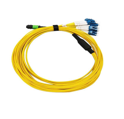 Factory Direct 12/6 Core MPO to LC Fiber Optic Patch Cord with Dual Core for High-Speed Data Transmission