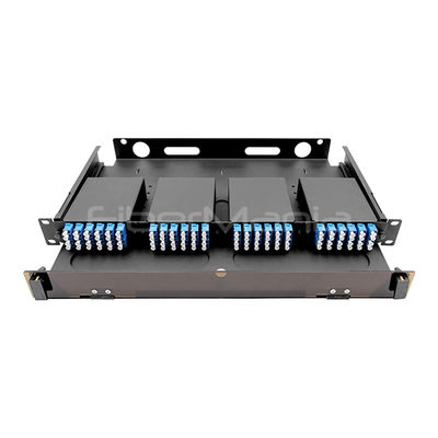 Rack Mount 4xMTP/MPO to LC Duplex Fiber Patch Panel with 120 Fibers and 1.2mm SPCC Black Coating