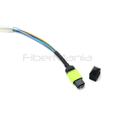 MPO Male to LC 0.9mm Fiber Cable Patchcord with Hytrel Jacket and 0.3M Length for Data Centers