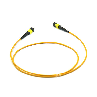 MPO Trunk Cable Female to Female Single Mode (OS2) with 12/24/48/72 Fibers and 0.35dB Max Low Loss