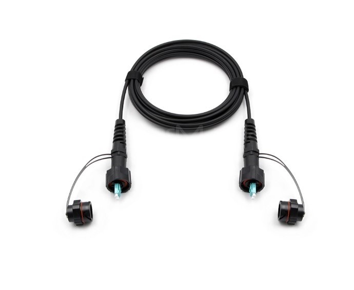 5M IP67 LC Duplex OM3 Outdoor Fiber Patch Cable, TPU Jacket – LC/UPC to LC/UPC