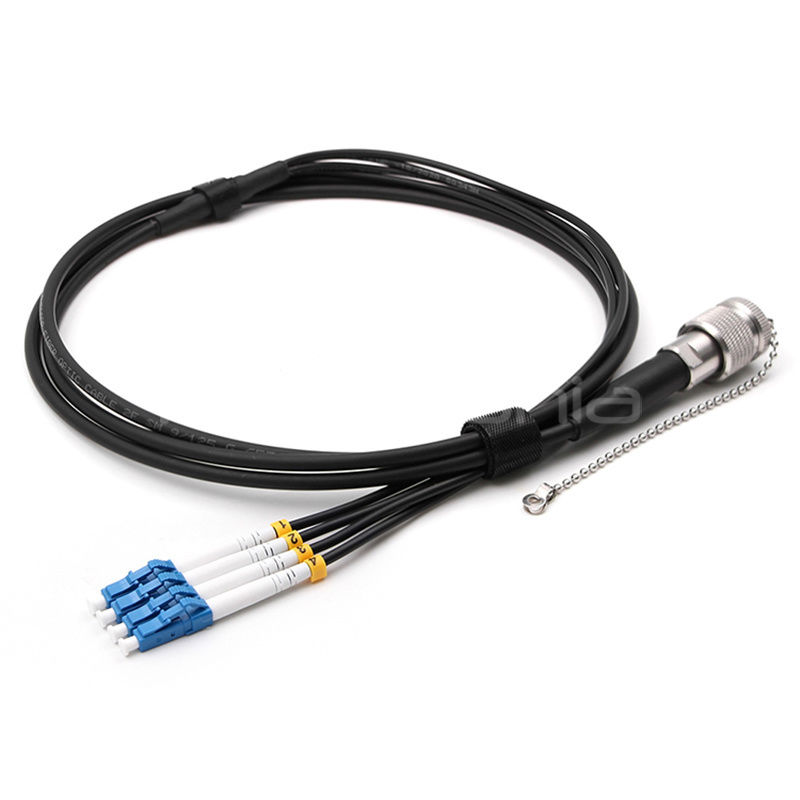 Outdoor ODC to LC 4-Core Single Mode TPU Jacket Fiber Patch Cable